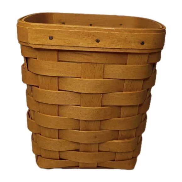 Vintage Longaberger 1999 Small Spoon Holder Handwoven Basket 6" X 5" Excellent - Picture 2 of 8